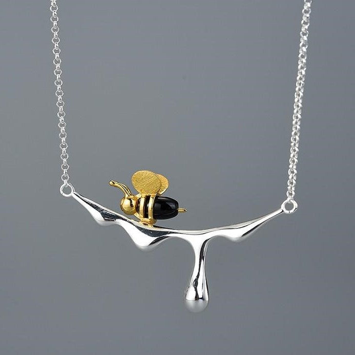 Bee Golden Silver Necklace