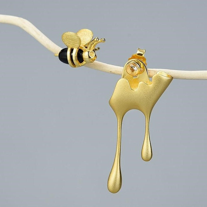 Bee Golden Gift Set Gold Earrings