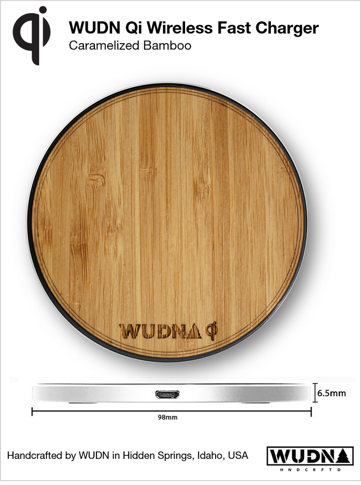 Wood Qi Wireless Fast Charger